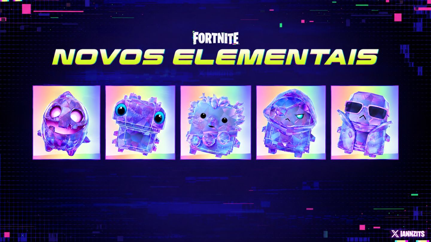 TODOS ELEMENTAIS DO FORTNITE - NOVOS ELEMENTAIS! - [SALGUEIRO - MEL ] [PROMOÇÃO]