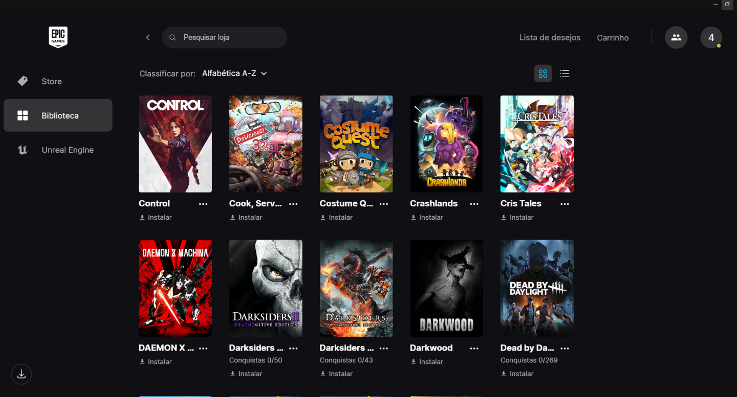 Conta Fortnite/Epic cheia de skins e Jogos