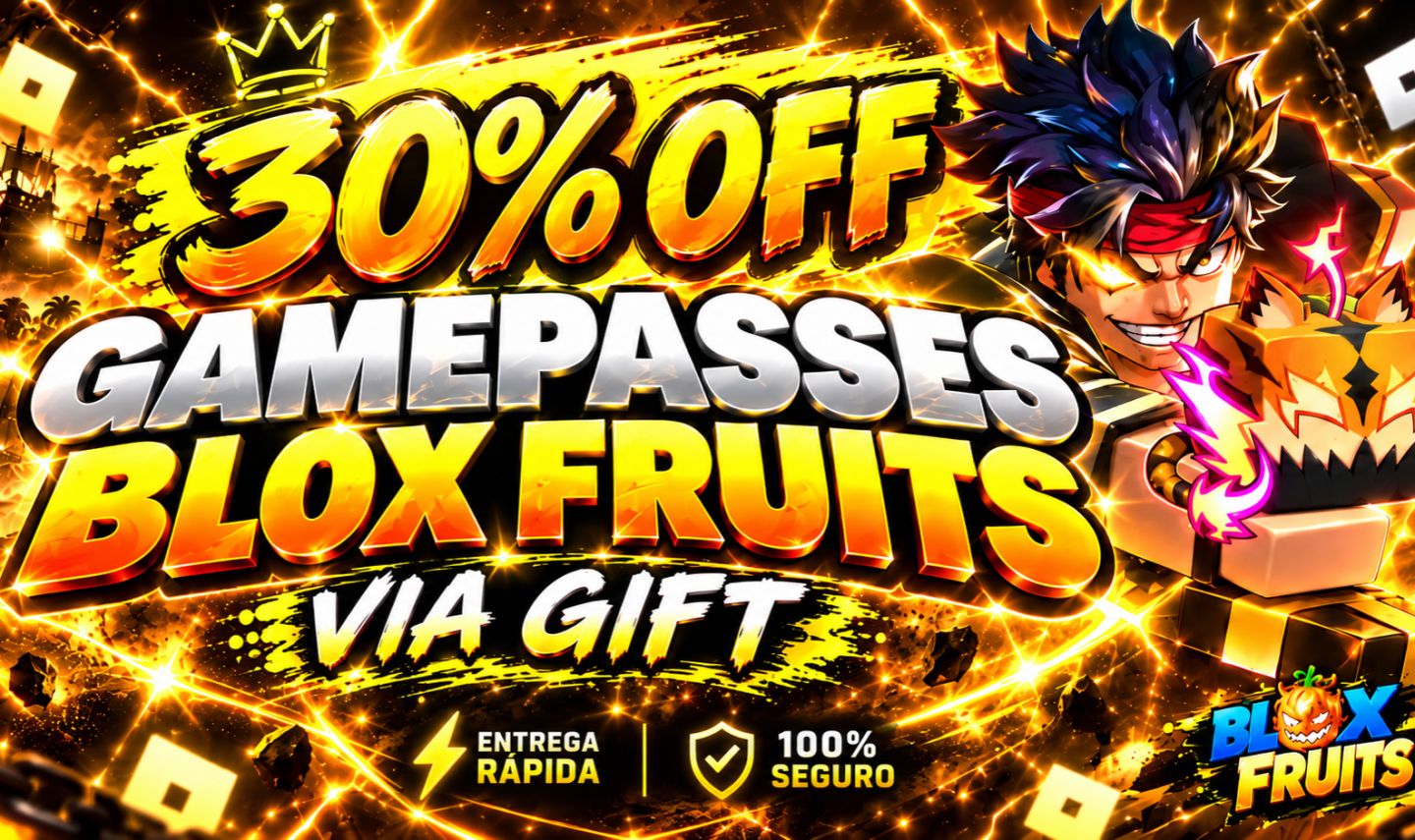 [30% OFF] Gamepass Blox Fruits e Frutas Permanentes | Via Gift | Entrega Rápida
