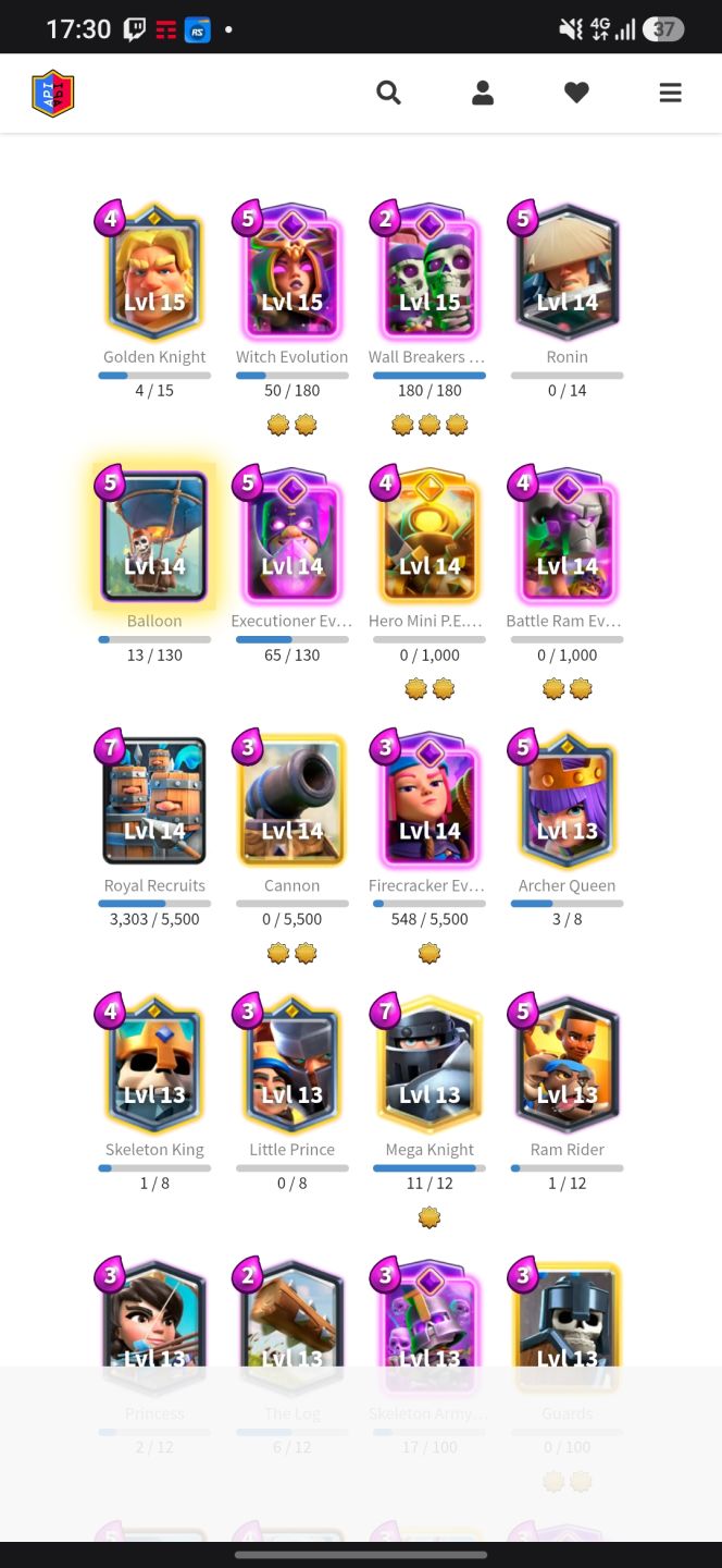 CONTA CLASH ROYALE FULL ACESSO 11060 TROFEU!!!!