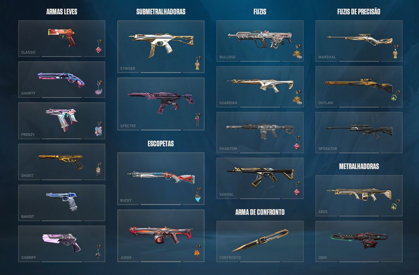 Conta Valorant imortal, level 192, skin champions 25 entre outras skins!