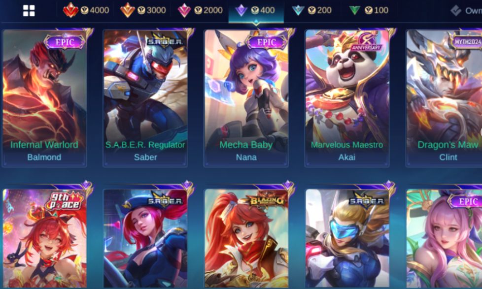 Conta Mobile Legends Lendary | 212 Skins | 100+ Heróis | Collector Floryn