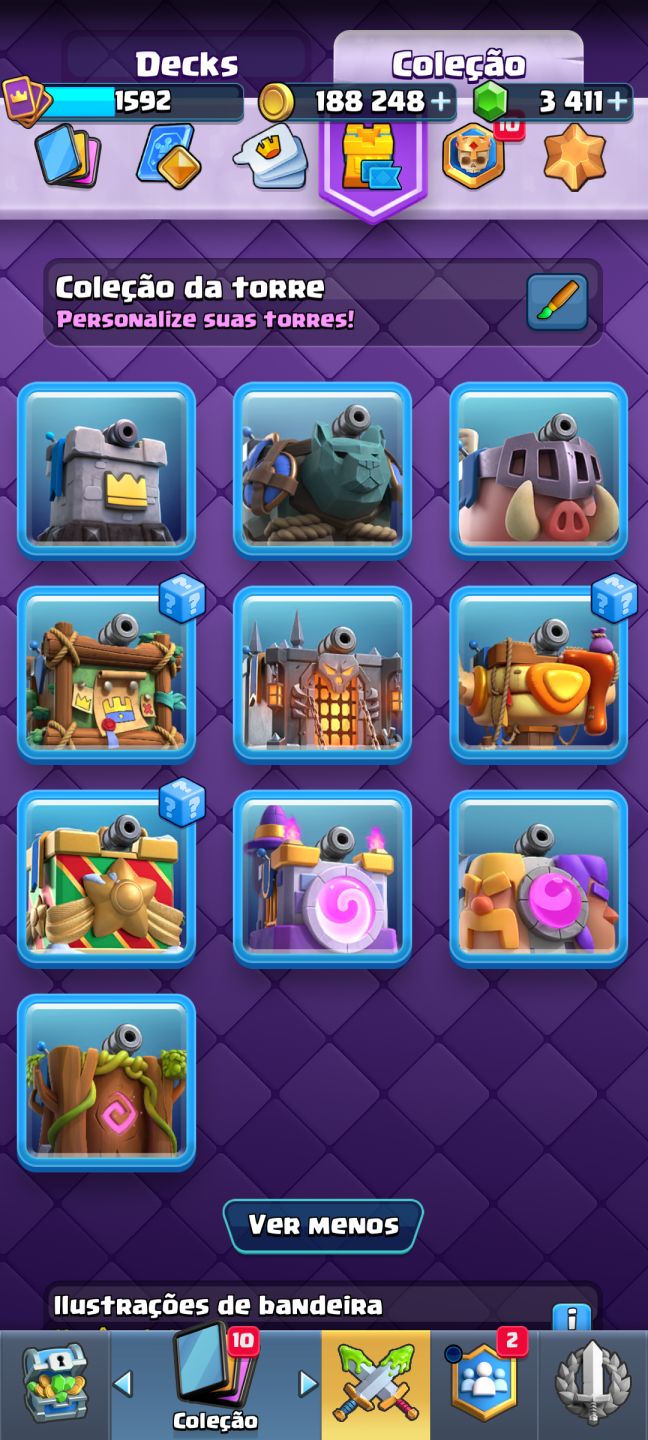 Conta de Clash Royale, com 14K de troféus, liga 3, competitiva e 2.6 full
