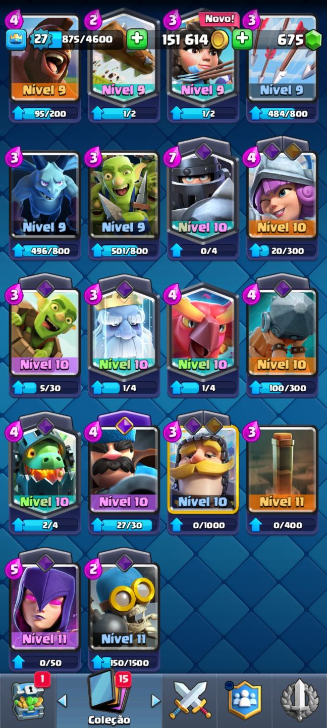 CONTA CLASH ROYALE (ARENA 13)