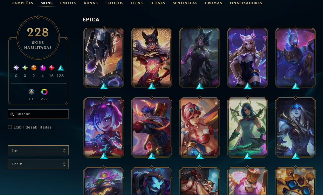 LUX ELEMENTALISTA, EZREAL PULSEFIRE, +200 SKIN E SKINS PRESTIGIOS (FULL ACESSO)