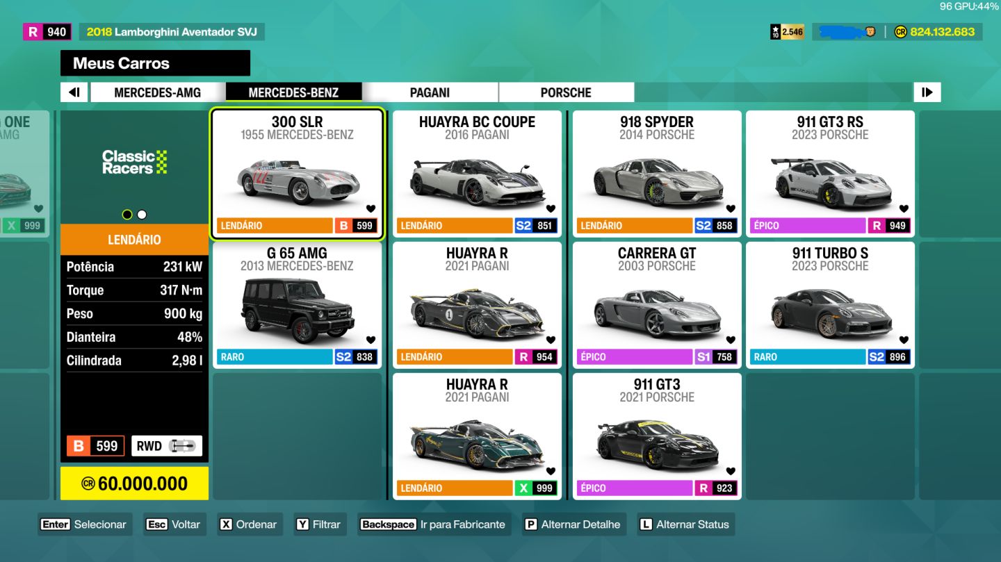 CONTA FORZA HORIZON 6 COMPLETA | NÍVEL 2500 | 800M + TODOS OS CARROS