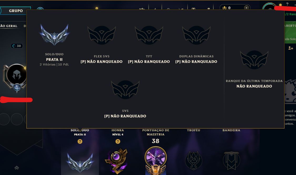 CONTA LEVEL 30 HANDLEVEL RANK PRATA 2