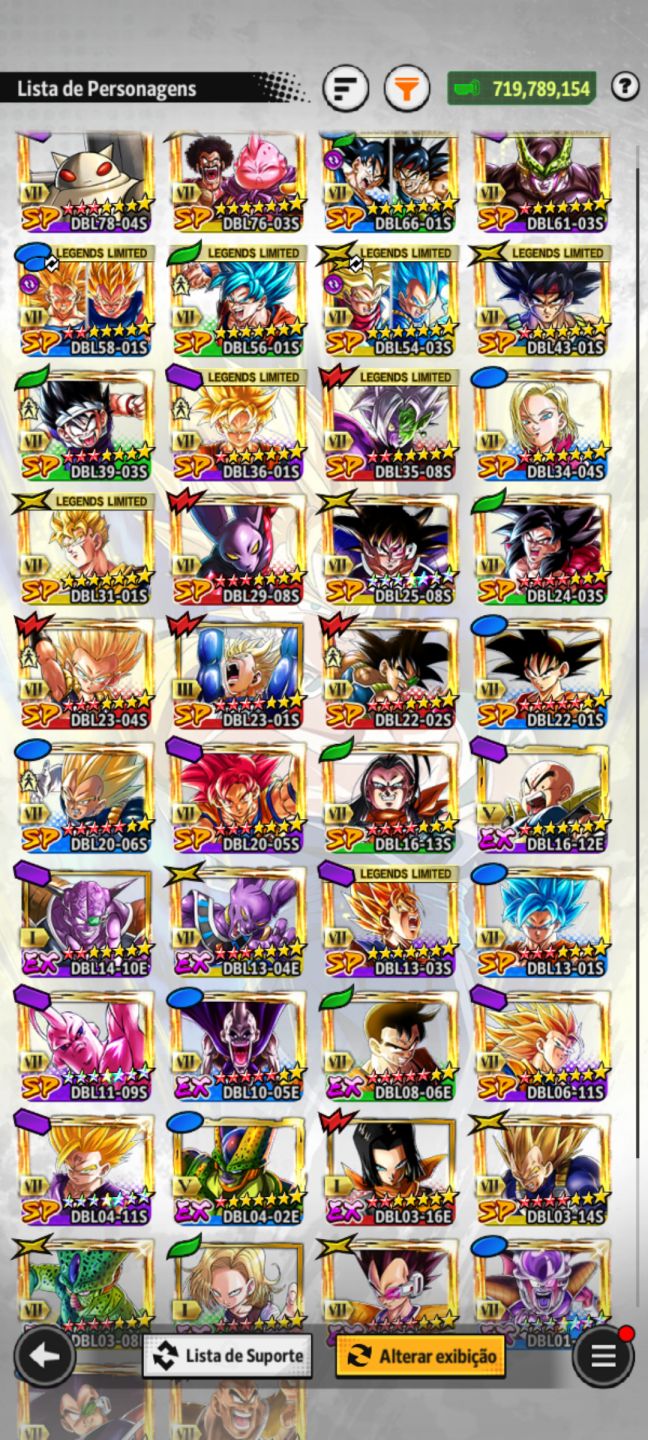Conta Dragon Ball Legends Mid Game