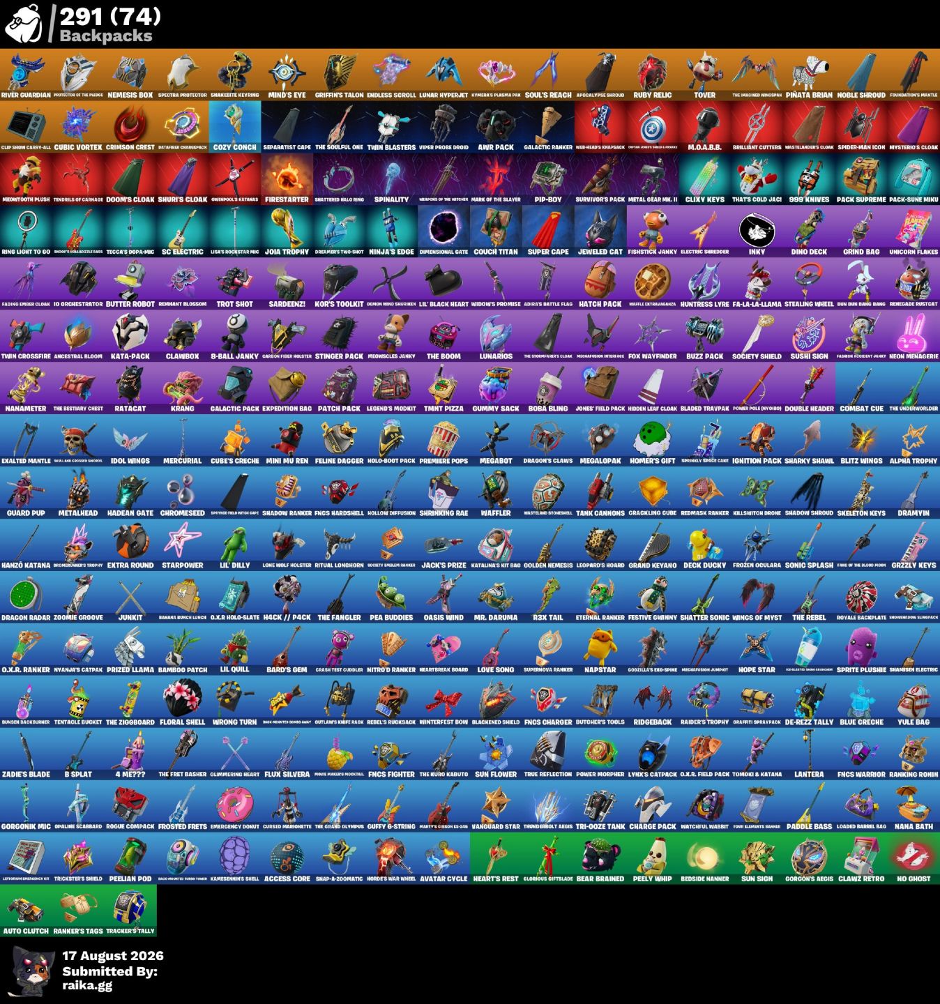 CONTA FORTNITE 208 SKINS + 267 PICARETAS MUITO CONTEÚDO RARO