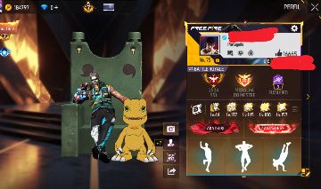 Conta Free Fire rara com passes antigos