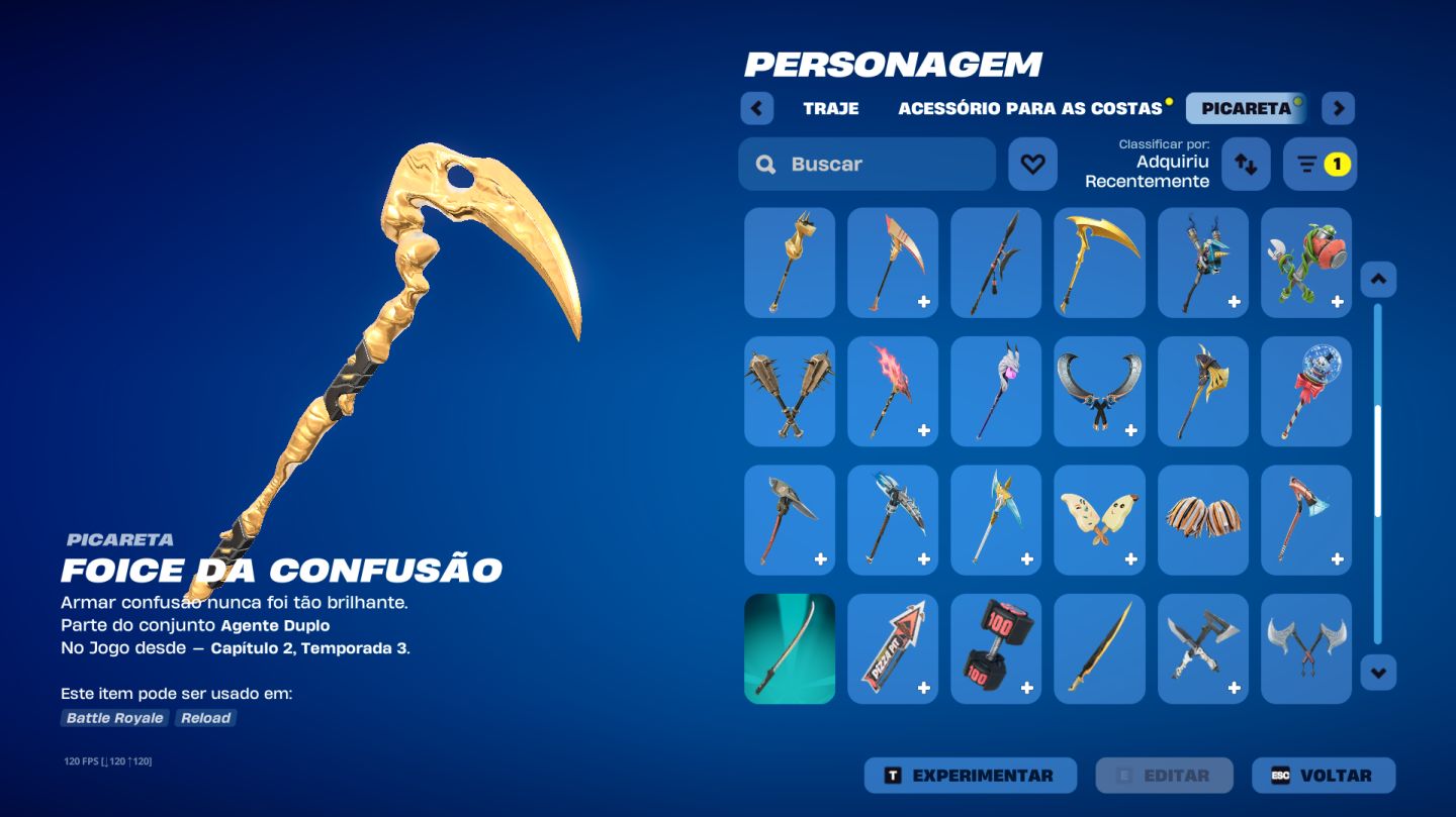 Conta Fortnite com diversas skins