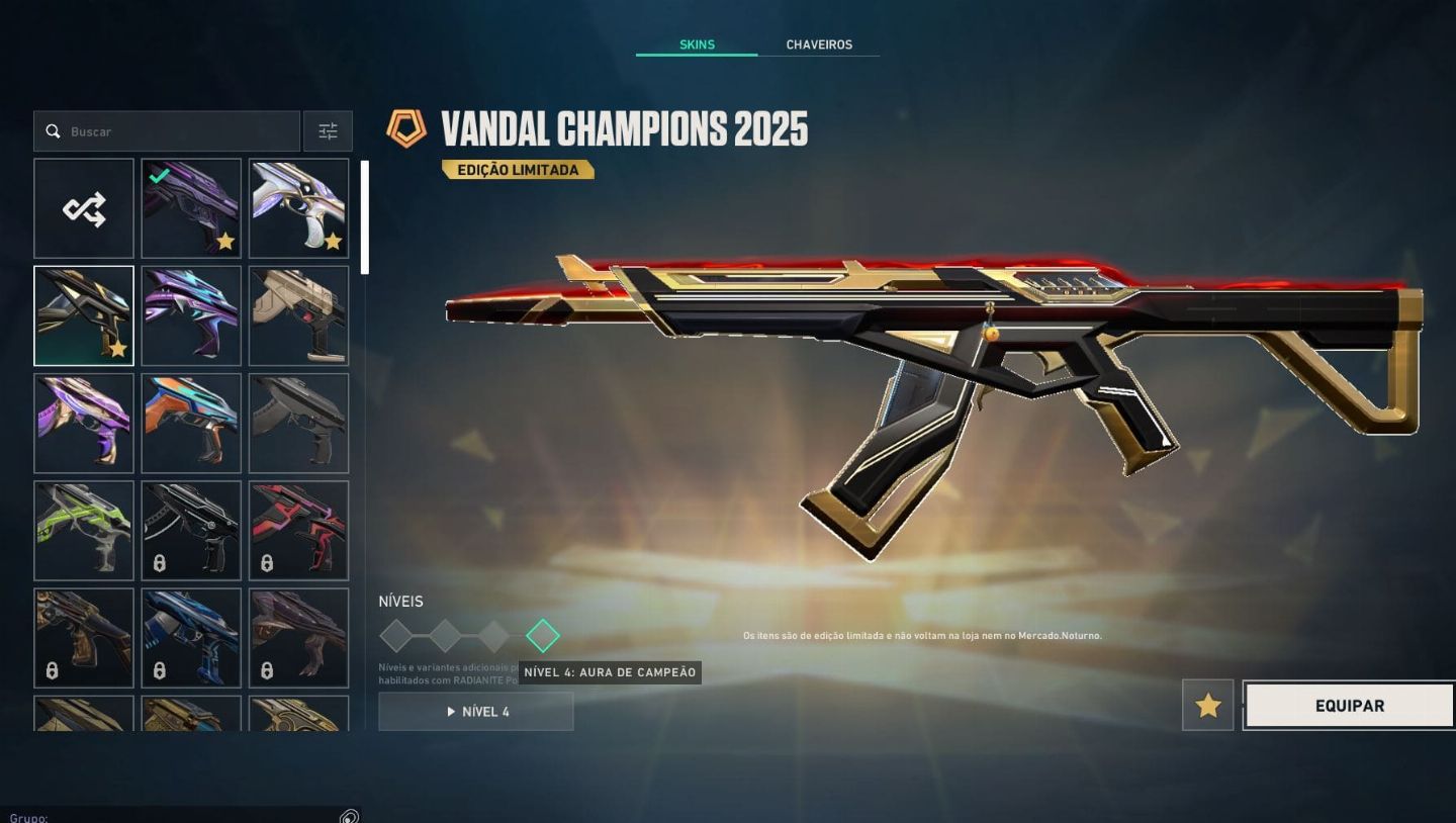 Conta com skin de vandal asas oniricas pacote vct 2026 e mt mais
