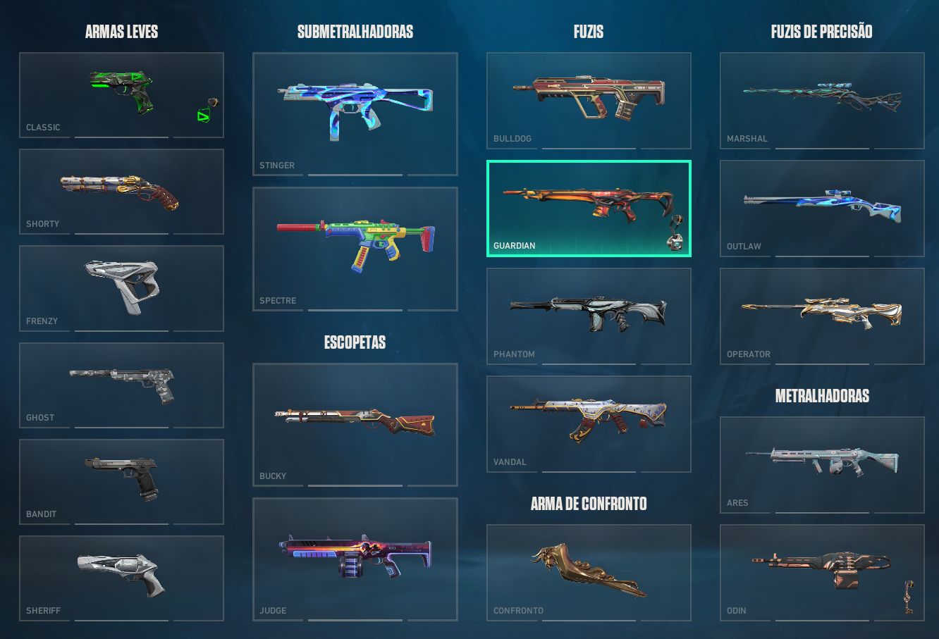 Conta de valorant com skins e elo baixo para poder aproveitar de smurf