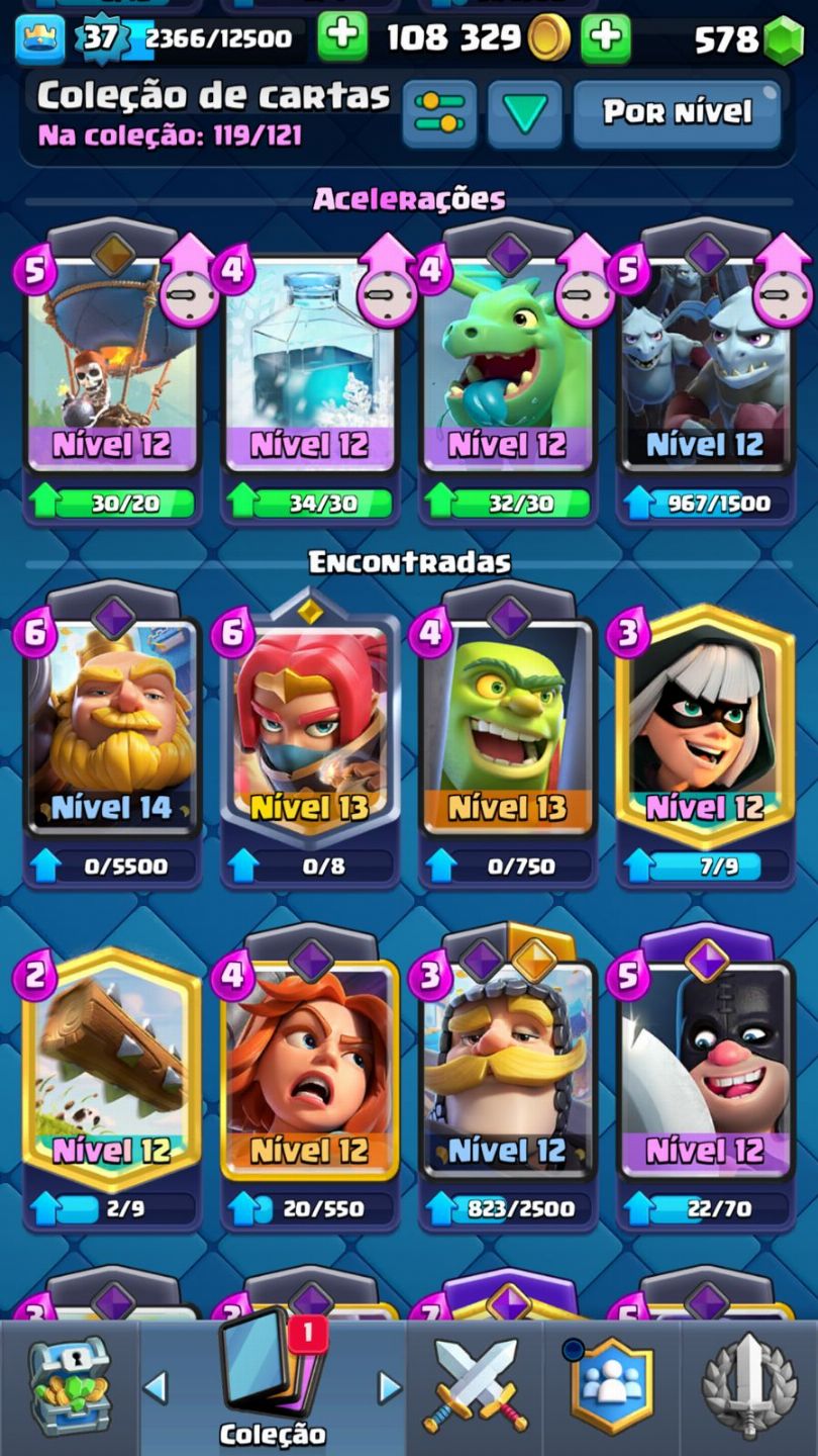 CONTA DE CLASH 9 ANOS | MEGA CAVALEIRO EVO | 7600+ TROFÉUS | 119/121 CARTAS