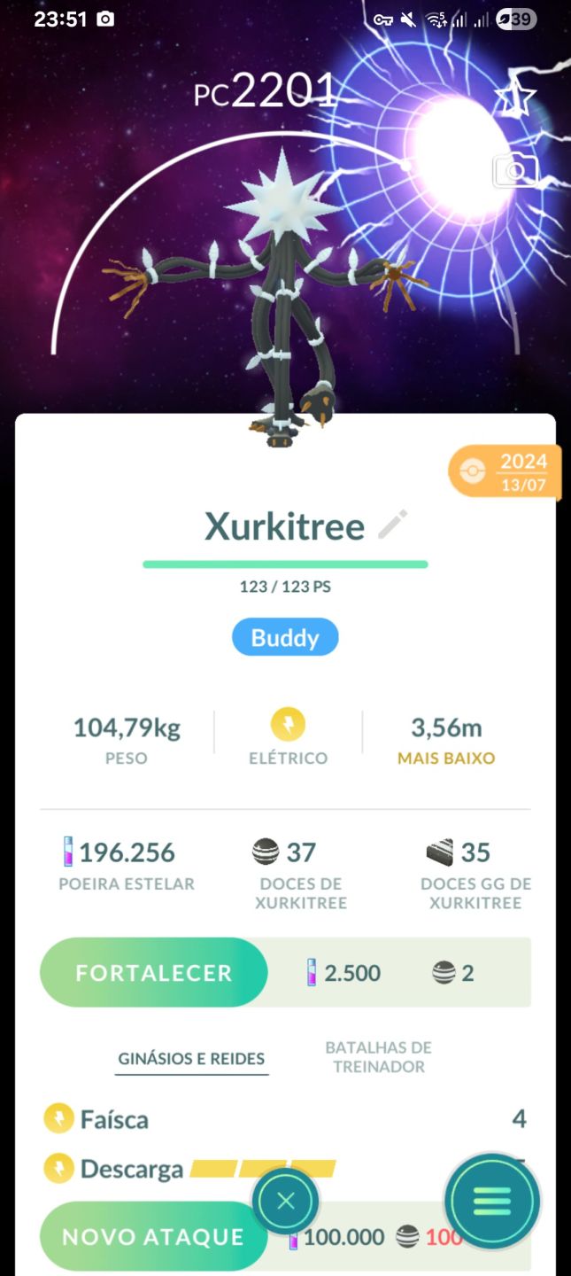 CONTA NV 47 MEW SHINY 5X NECROZMA FUNDO FENDA XURKITREE FUNDO FENDA