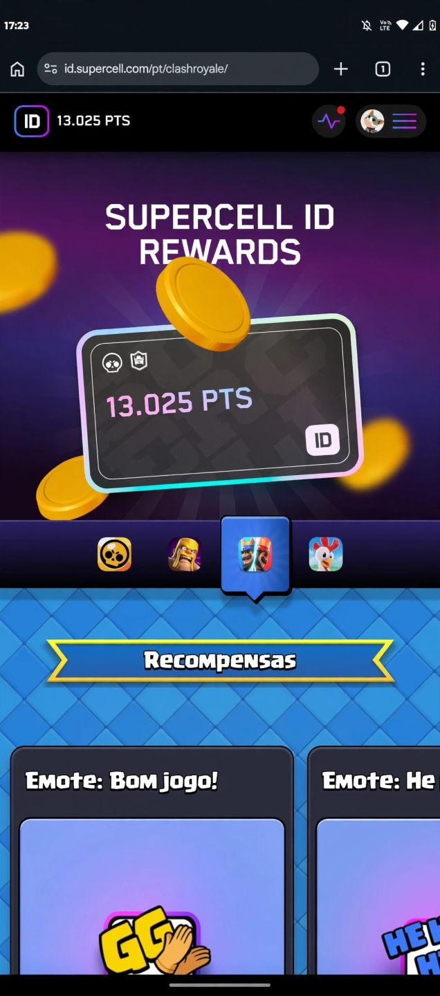 CONTA CLASH ROYALE FULL 123/123 - 7.000 GEMAS - 26 EVO - 190K OURO