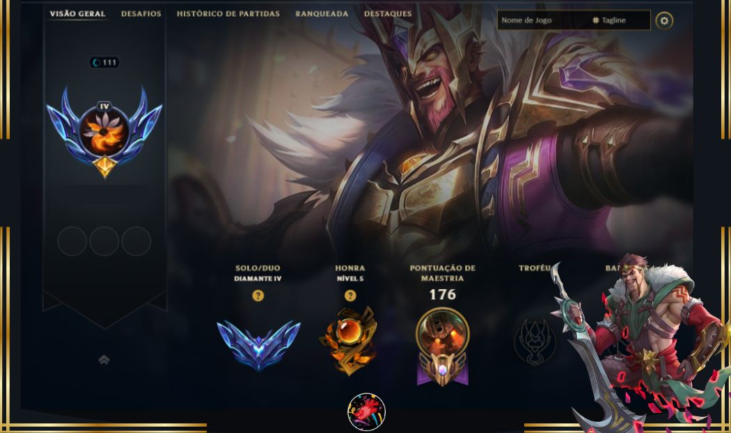 CONTA DIAMANTE LOL (PROMO)