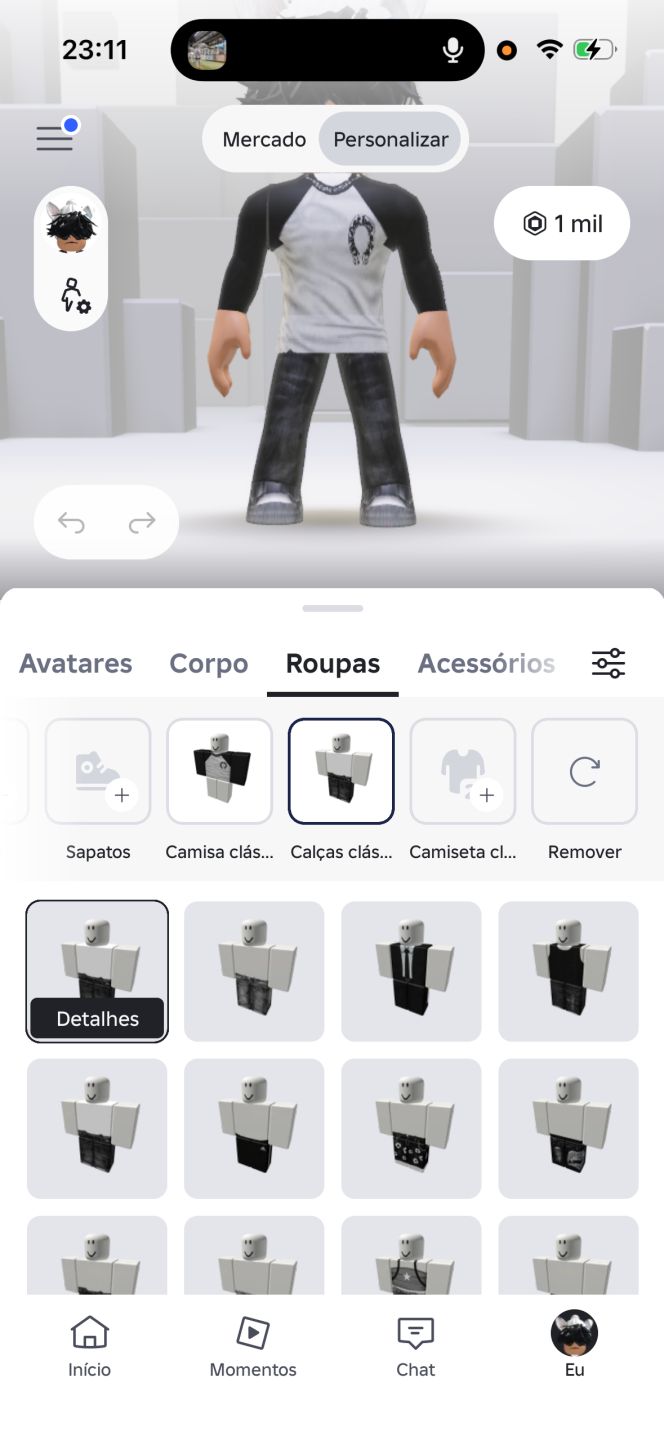 Conta Roblox com 1K De Robux