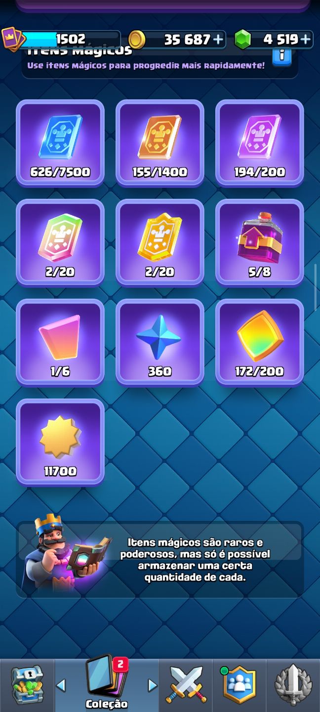 Conta de Clash Royale 11500+ Troféus
