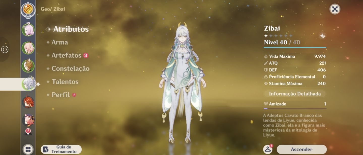 Conta do genshin impact com Mavuika, Zibai, Linnea e outros T5 Rank 49