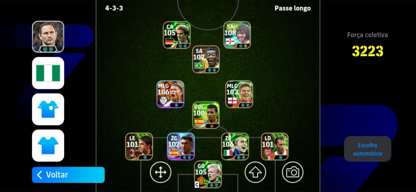 Conta Efootball Força 3240 com Best, Ronaldinho, Bellingham, Hazard, Pelé Etc