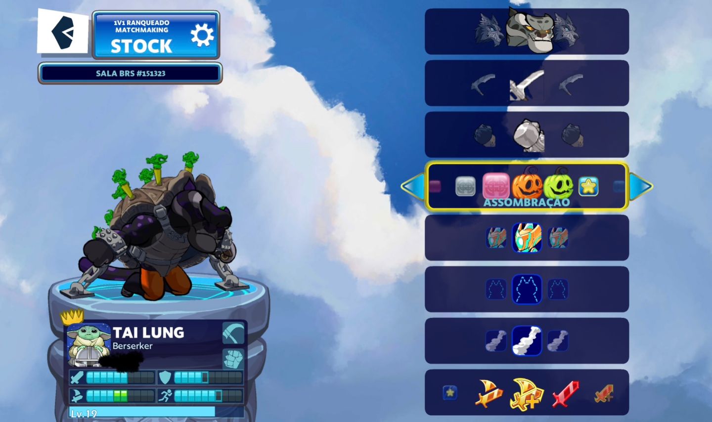 Conta de Brawlhalla com Tailung