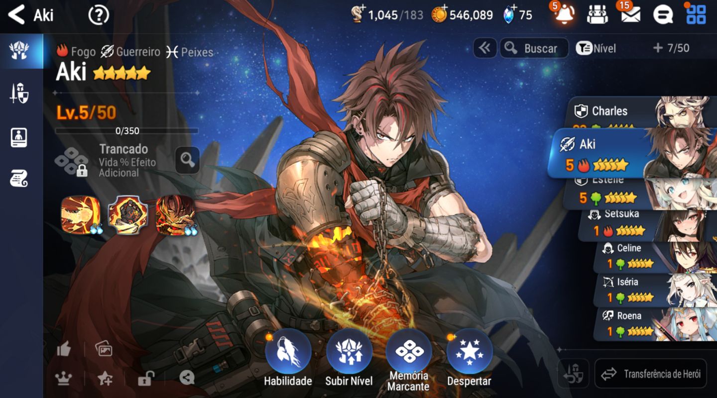 Reroll Epic Seven sv novo com Estelle, Aki, Setsuka, Celine, Roena e Karin ML