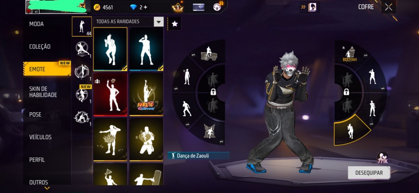 CONTA DE FREEFIRE COM PASSE DO JAGUAR!!(Leia a descrição)