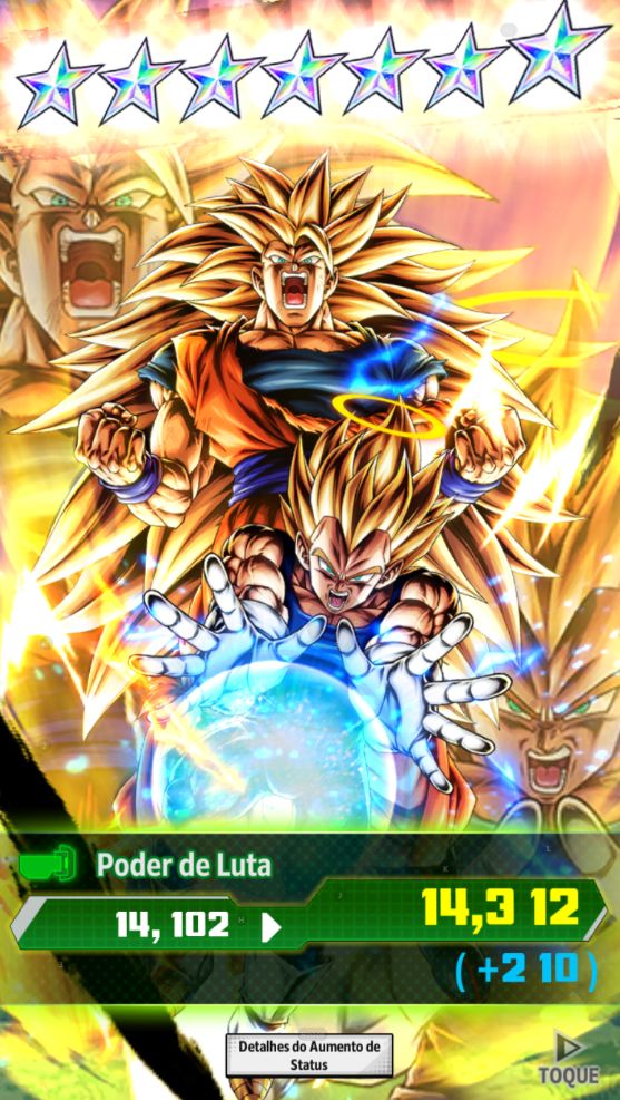 Dragon Ball Legends - Goku SSJ3 e Vegeta SSJ2 Ultra 14 + 53K Cristais (ANDROID)