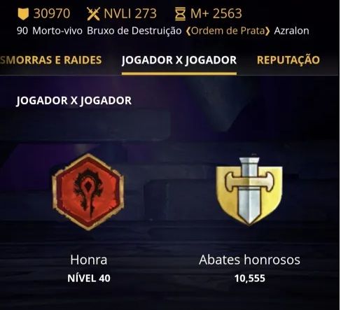 CONTA WORLD OF WARCRAFT PARA COLECIONADOR