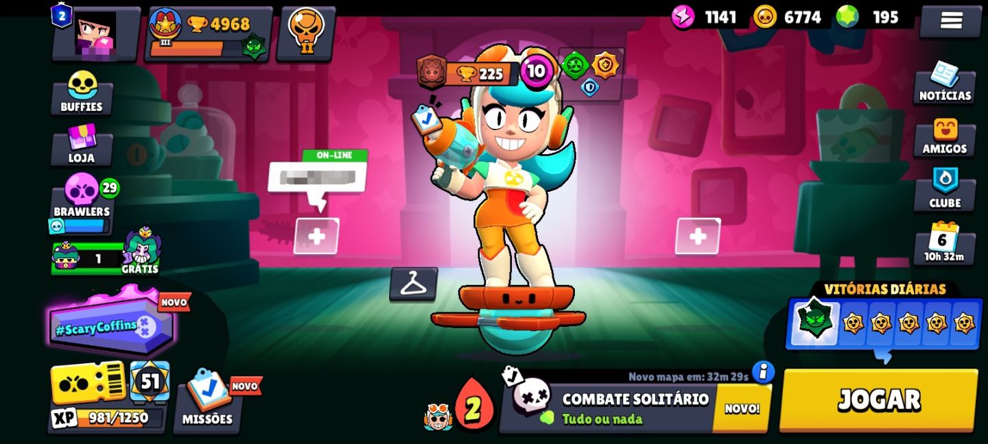 Conta iniciante de brawl