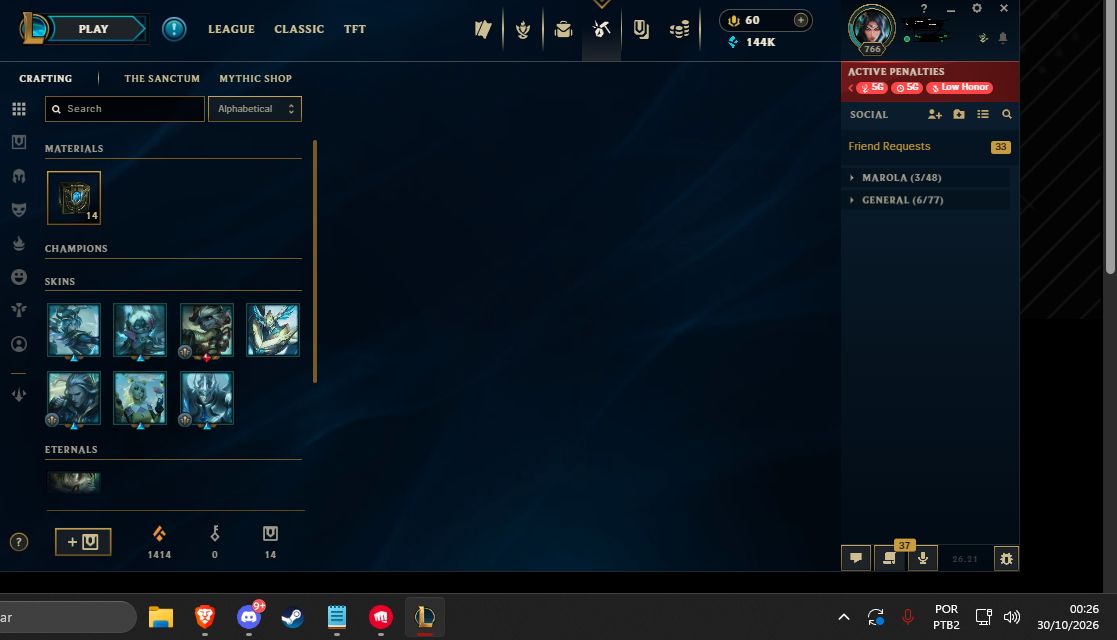 CONTA DIAMANTE 1 - 278 SKINS
