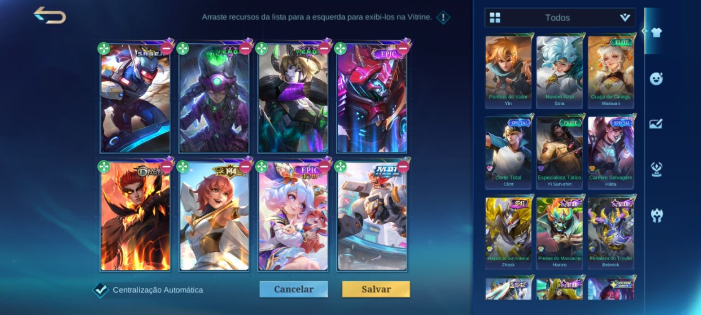 Conta Mlbb com ótimas skins