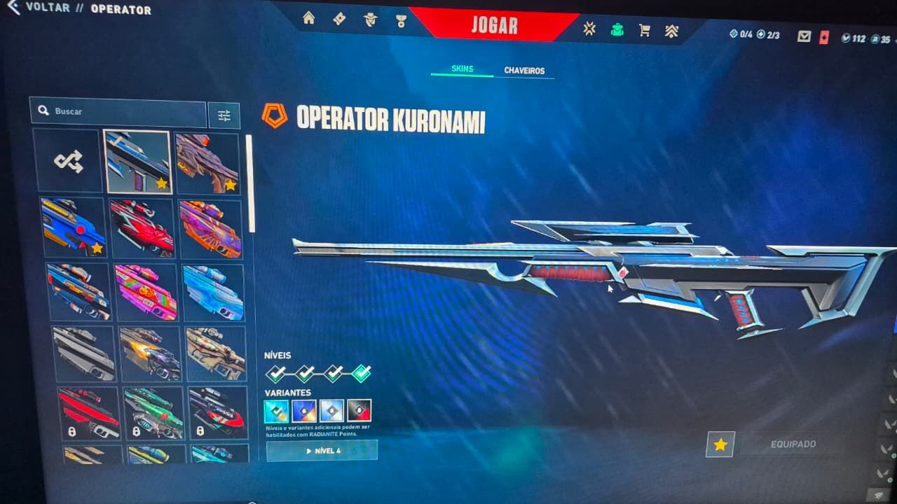 CONTA VALORANT EX ASCENDENTE NVEL 180 COM ALGUNS PACOTES E MAIS DE 50 SKINS