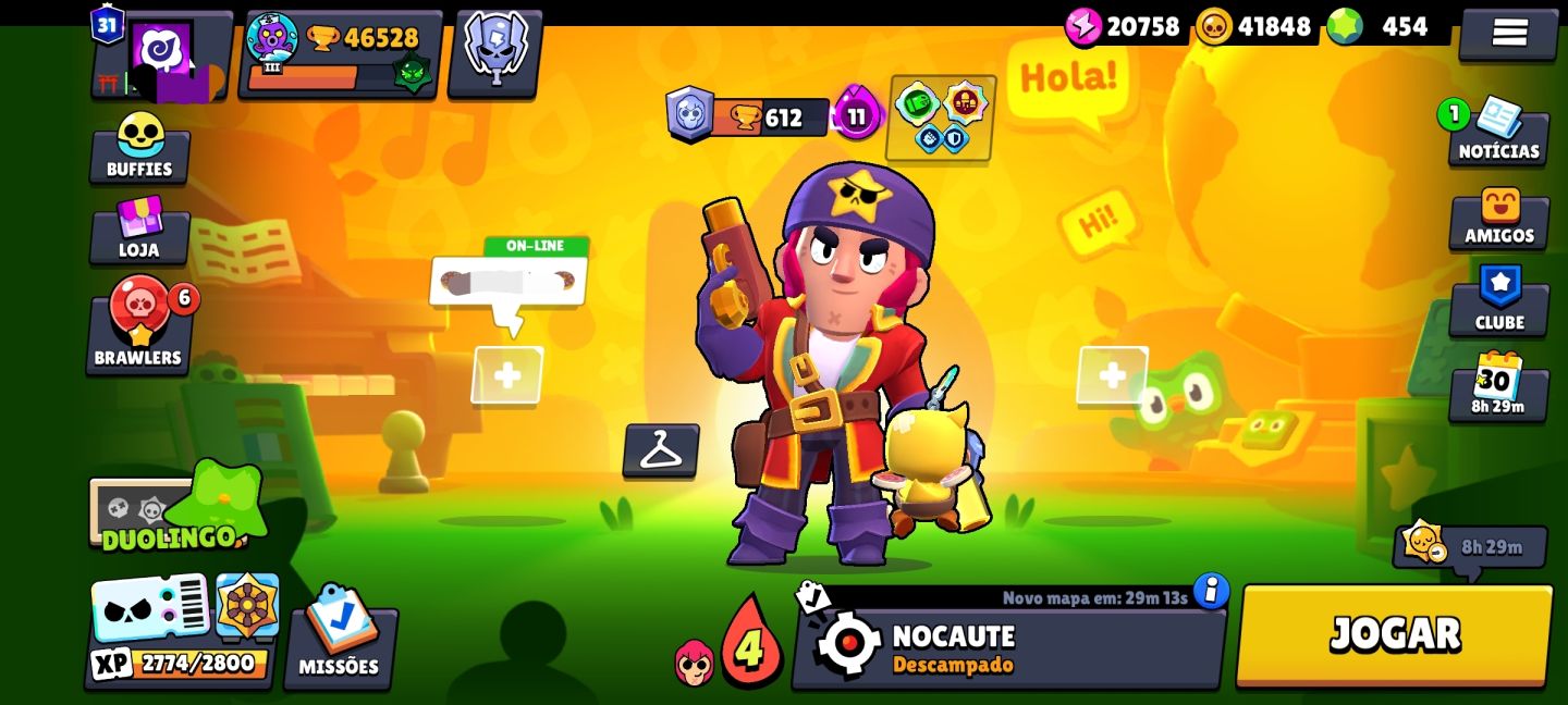 Conta de Brawl Stars com várias coisas