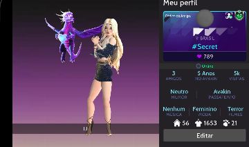 Conta Feminina Avakin Life - Nível 42 + Verificação de Idade