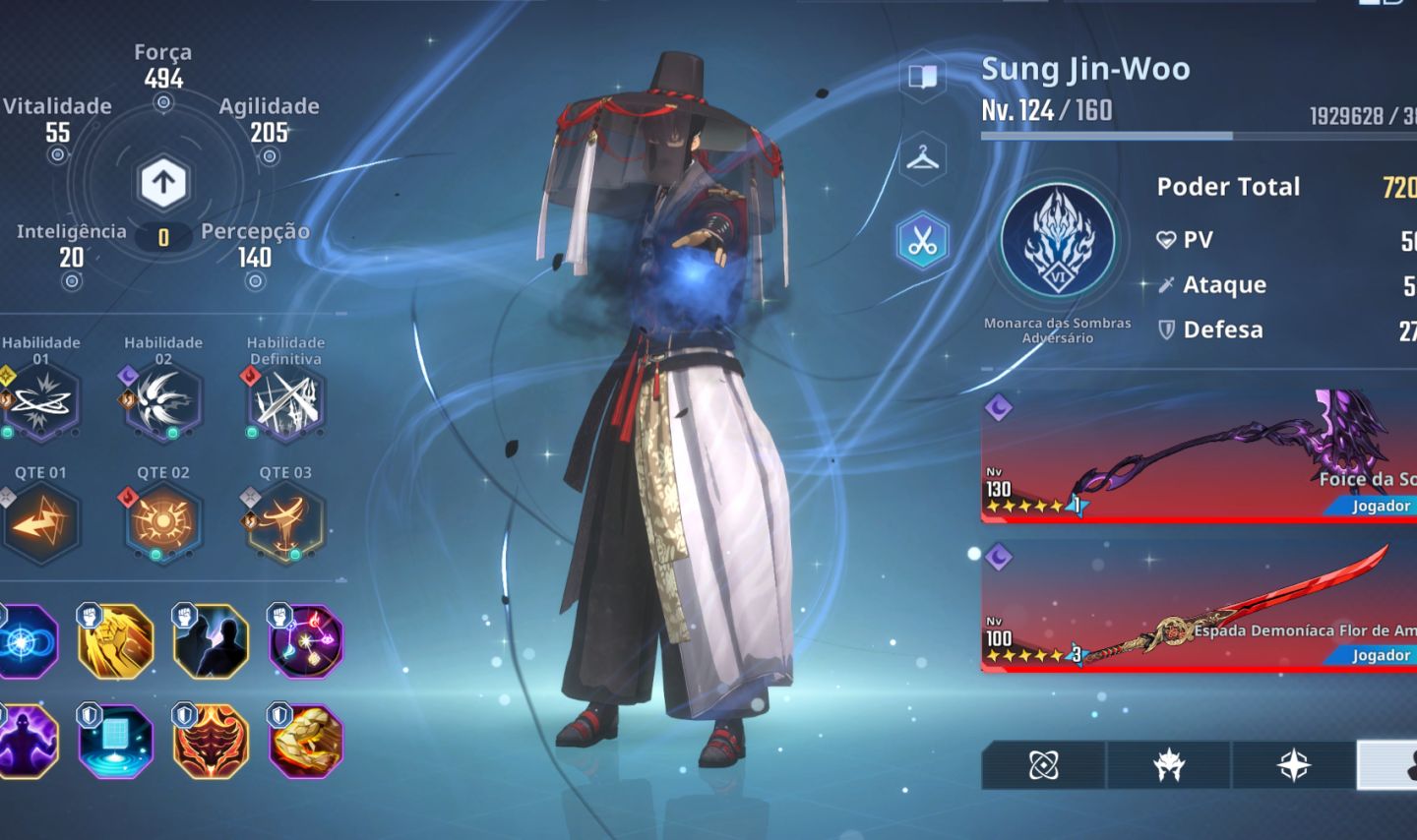 Conta com 2Milhoes de poder solo leveling Árise