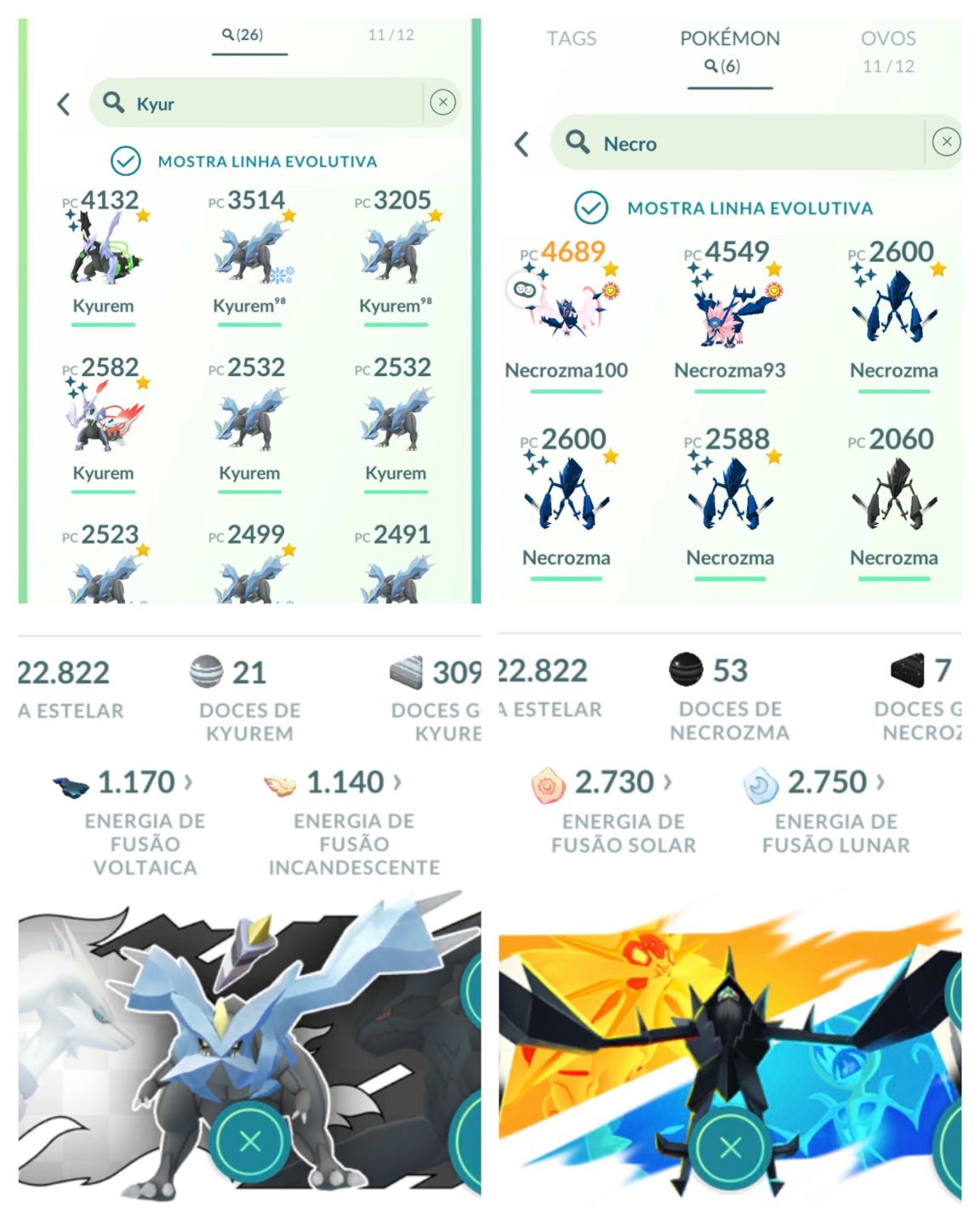 Conta LV71 com XP para o LV80 - Shundo Asas da alvorada, Victini 100% e mais
