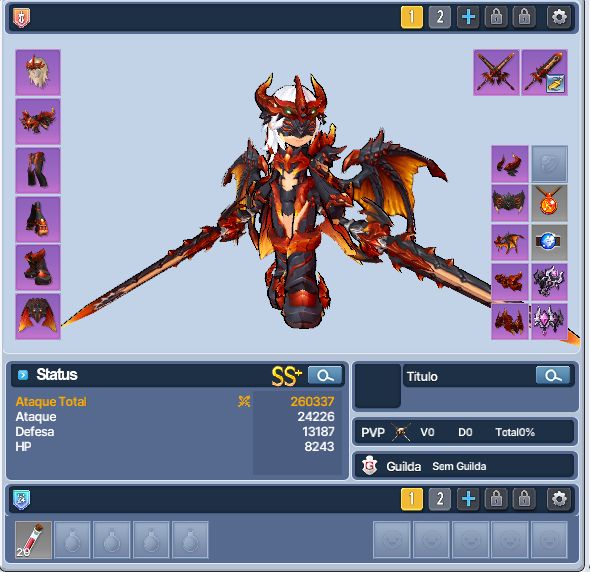 TODOS OS PERSSONAGENS COM BRINCO + PIERING DO CAOS- 4 CLASS- 4 SKILL-DESPERTAR++
