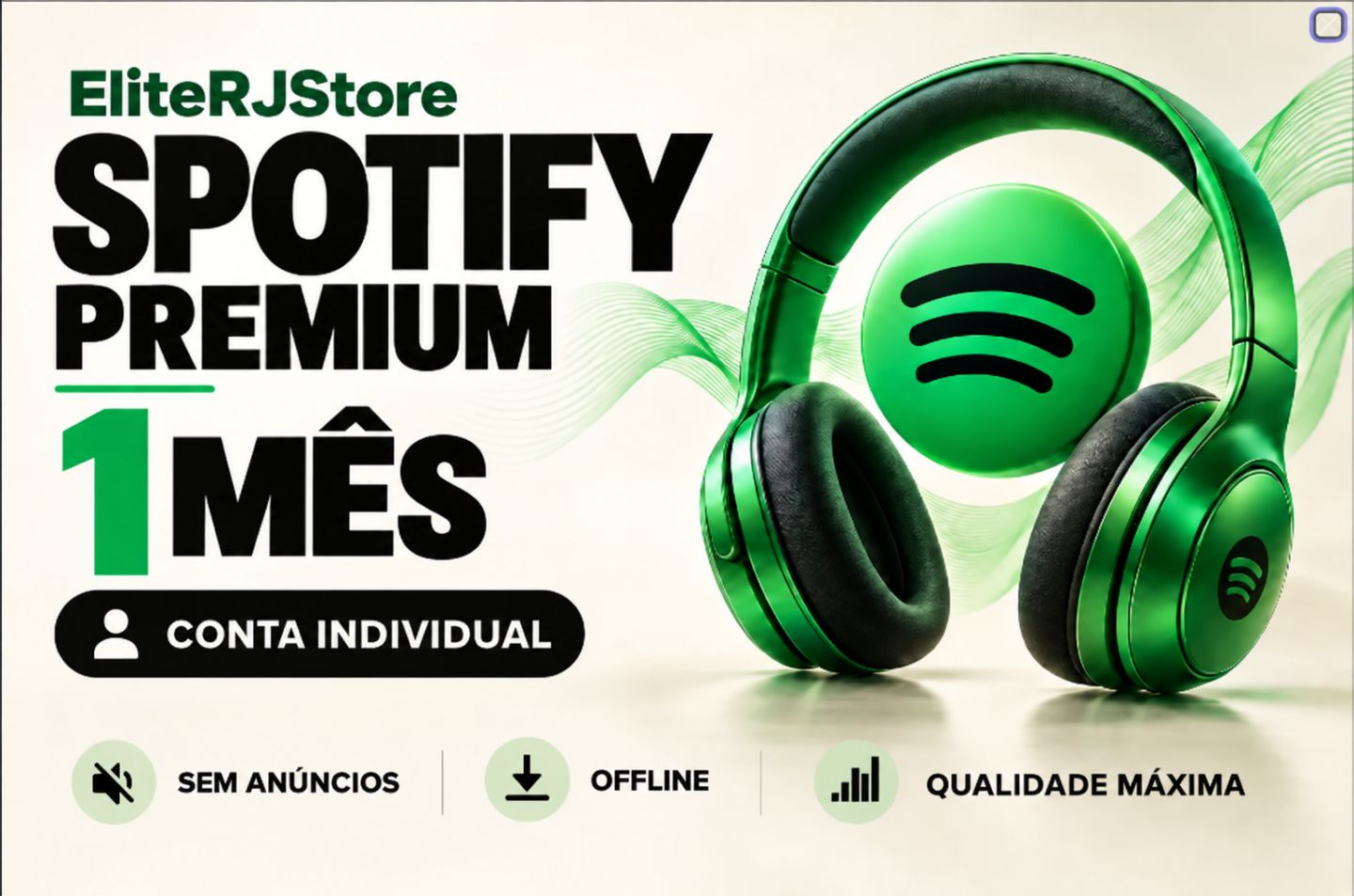 SPOTIFY PREMIUM INDIVIDUAL 1 MESES DE ACESSO | CONTA PRIVADA - INDIVIDUAL