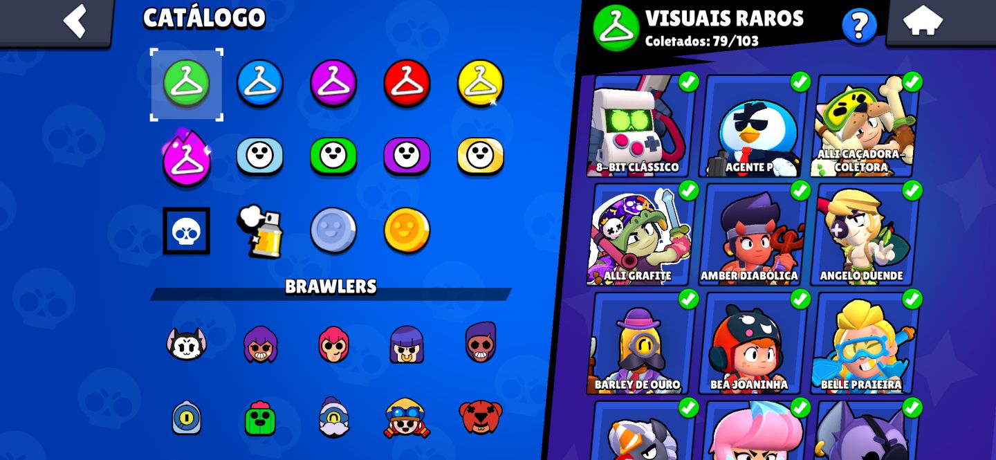 Conta Brawl Stars 83k Troféus, Todos Brawlers, 400+ Skins, Mestre, 46 HC Full!