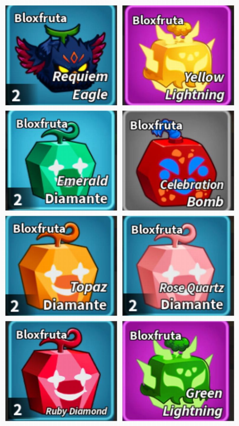 Blox Fruits - SKINS DE FRUTAS - MELHOR PREÇO PRA VOCÊ.