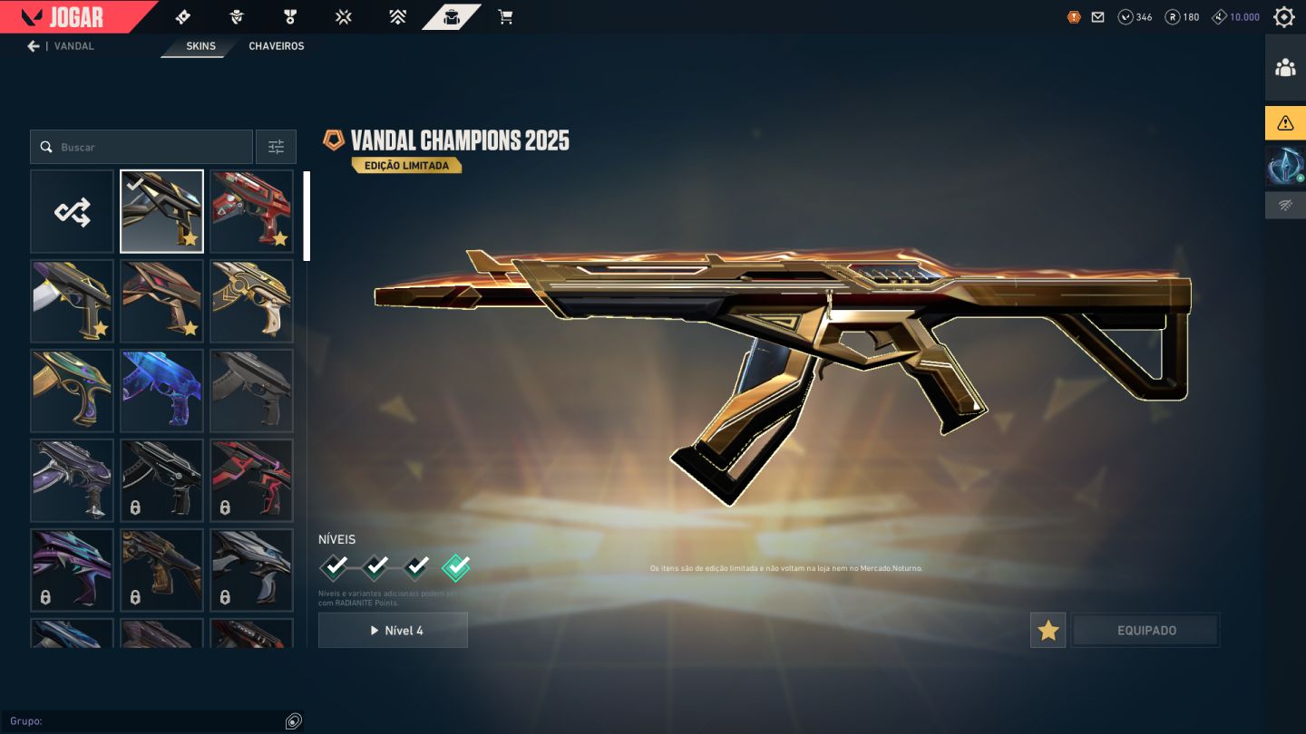 CONTA VALORANT | BUNDLE CHAMPIONS 25 E OUTRAS | FULL ACESSO - NEGOCIAMOS VALOR