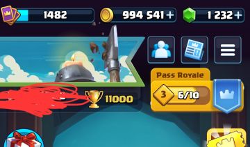CLASH ROYALE 11K TROFÉUS - NÍVEL 1482, 122 CARTAS