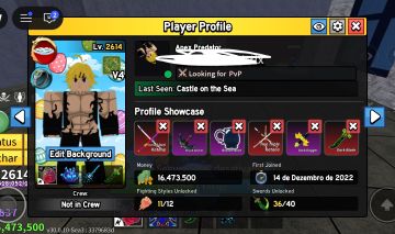 CONTA ROBLOX RARA | BLOX FRUITS + GAMEPASSES +15K ROBUX GASTOS