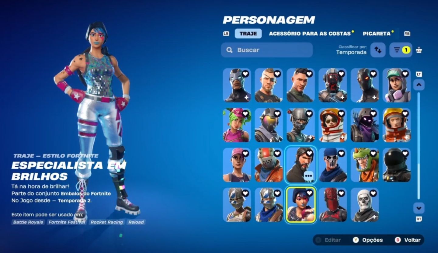 CONTA FORTNITE OG S2 | ESPECIALISTA EM BRILHOS + FLOSS + RED KNIGHT STW FUNDADOR