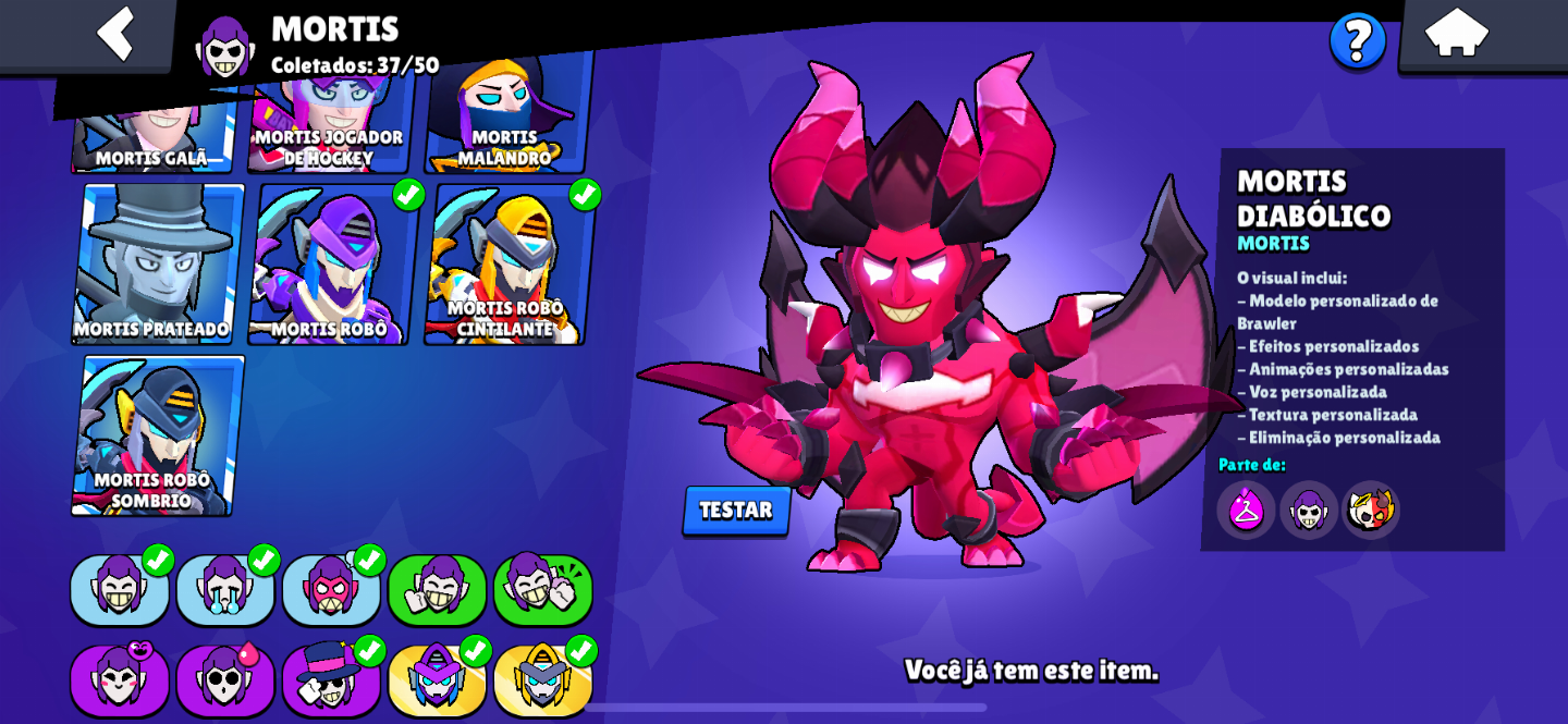 CONTA DE BRAWL STARS AVANÇADA 50K DE TROFEUS!