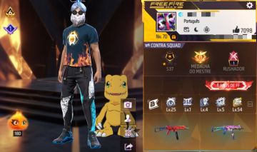 Conta free fire antiga full gemada