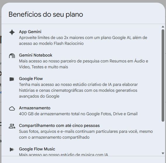 CONTA GOOGLE AI PLUS | GEMINI + 400GB + FLOW & VEO | 30 DIAS