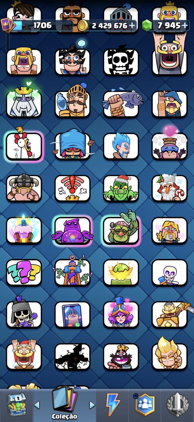 CONTA CLASH ROYALE UPADA COM ARENA ALTA | 12800 TROFÉIS | TODAS AS CARTAS
